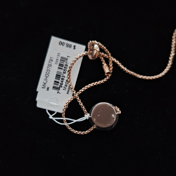 New Michael Kors Rose Gold Logo Bracelet - Picture 2 of 3
